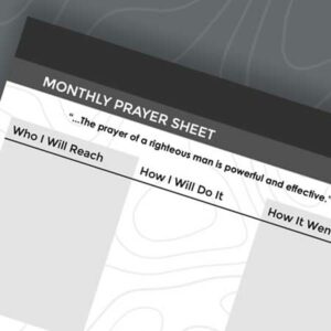 OnTrack Devotions - Monthly Prayer Sheet